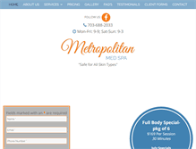 Tablet Screenshot of metropolitanmedspa.com